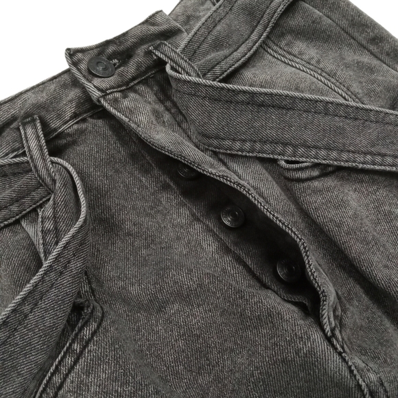 We The Free Black Button Fly Mini Skirt Size 26 - Picture 4 of 7